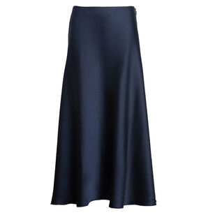 Beth Bias-Cut Satin Midi Skirt