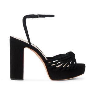 Rivka 120mm Suede Platform Knot Sandal
