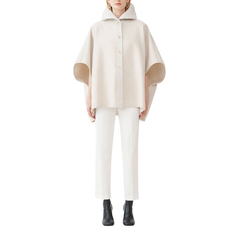 Double Diagonal Button Up Cape image number null