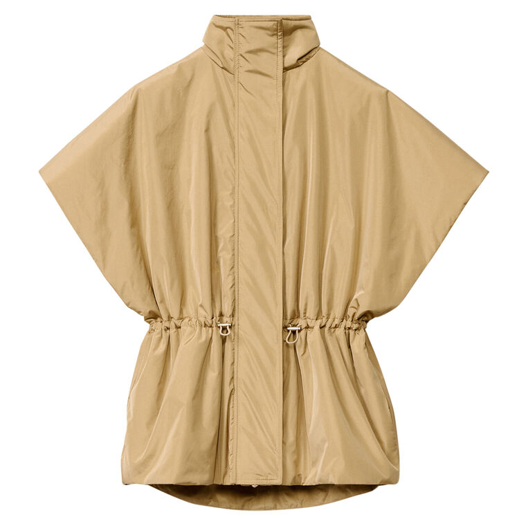 Short Sleeve Zip Up Cinched Waist Jacket image number null