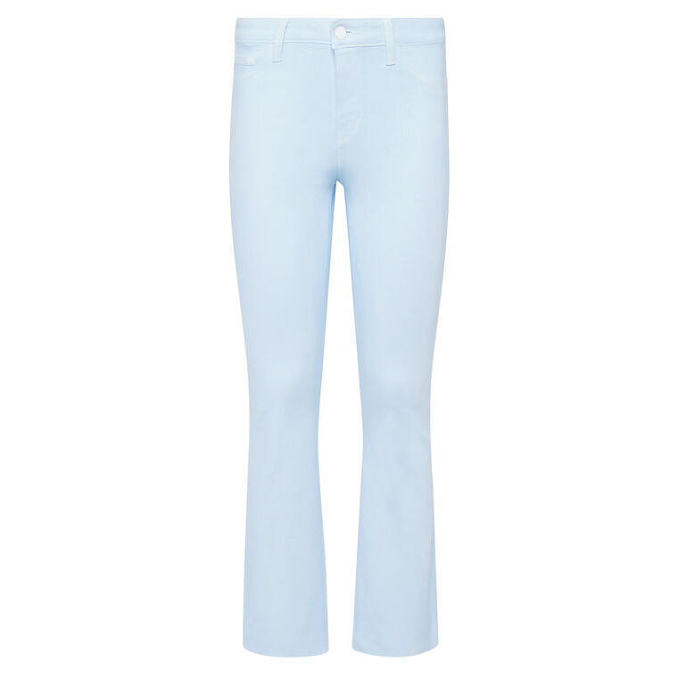 Kendra High Rise Coated Cropped Flare Jean image number null