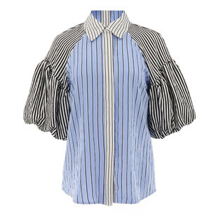 Flor Short Sleeve Button Down Top