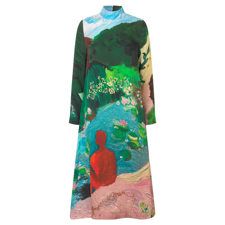 stine goya long sleeve dress Stine Goya Long Sleeve Voluminous Dress Ditzy Petunia