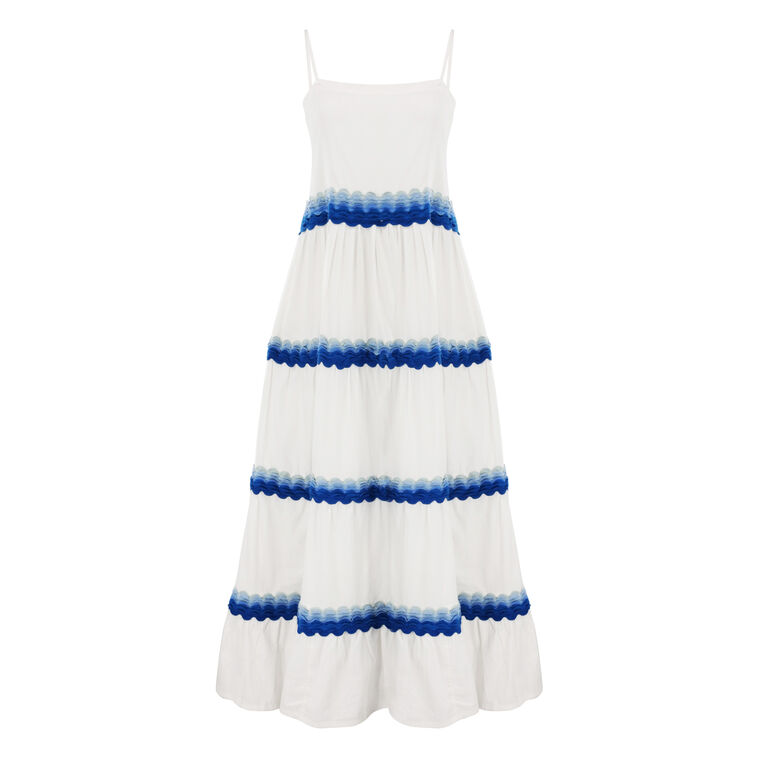 Sleeveless Smocked Back Maxi Dress image number null