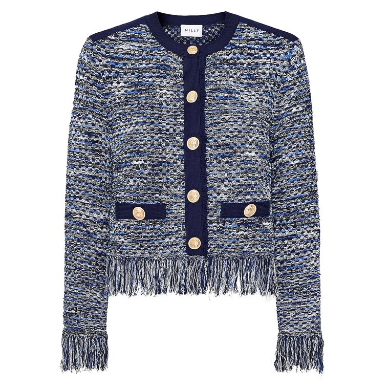 Kaia Textured Fringe Cardigan Jacket image number null