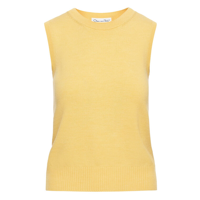 Virgin Wool Solid Tank Top image number null