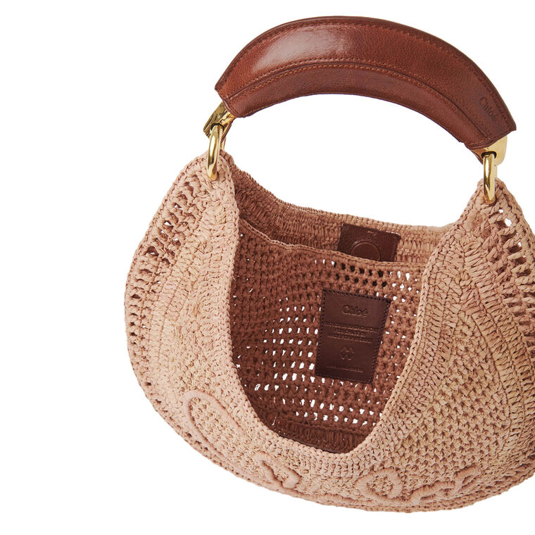 Summer Banana Hobo Bag In Raffia image number null