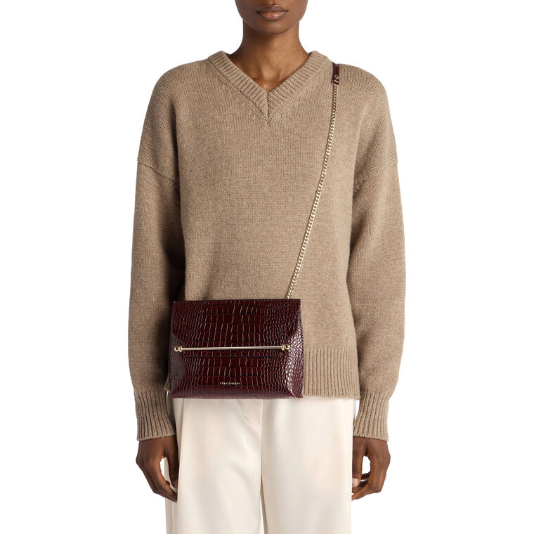 Croc-Embossed Stylist Bag image number null