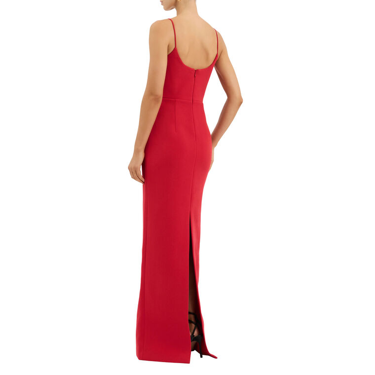 Precious Sleeveless Bow Detail Gown image number null