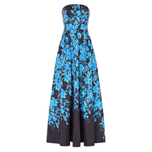 Winona Flower Strapless Floor-Length Gown