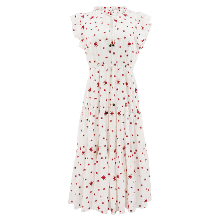 Cinched Flirty Midi Dress image number null