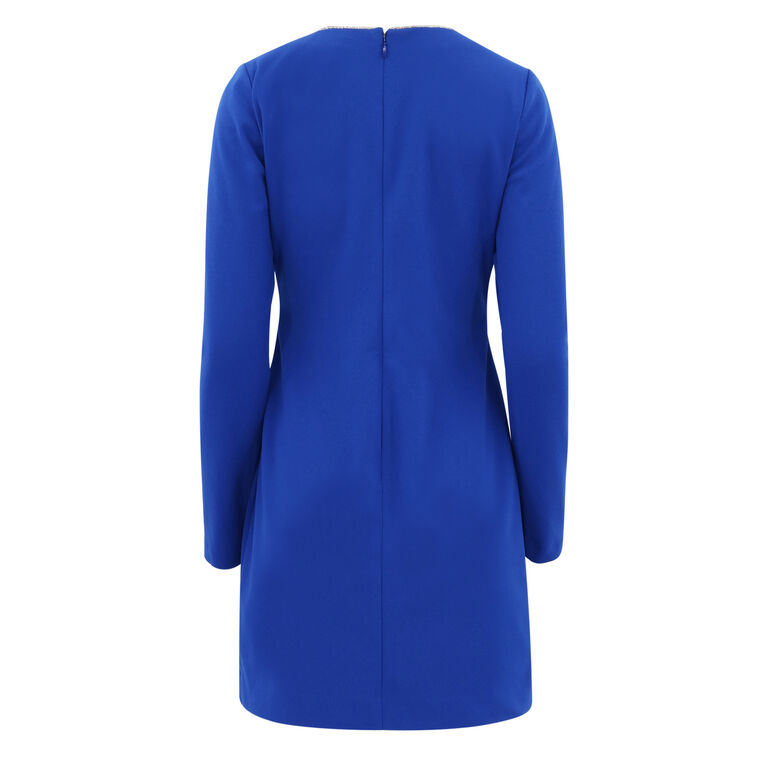 Valentine Long Sleeve Sheath Dress With Rhinestone Trim image number null