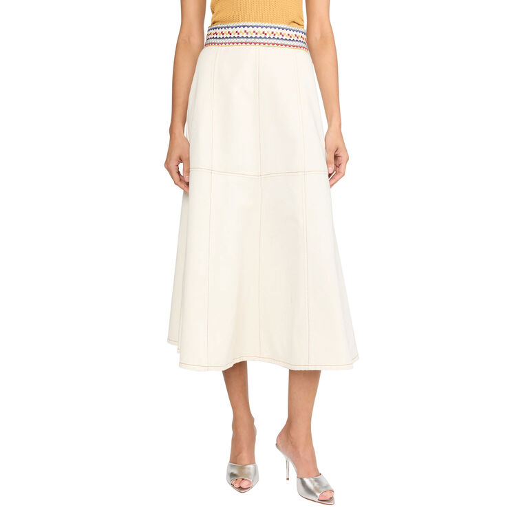 Solange Denim Midi Skirt image number null