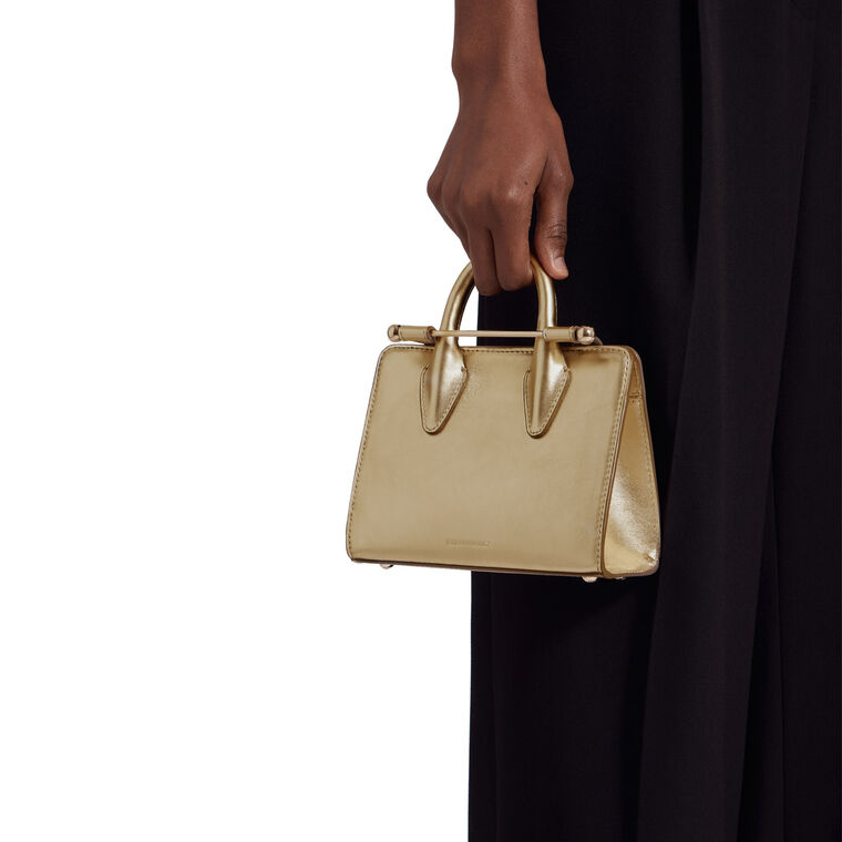 Metallic Foil Leather Nano Tote image number null