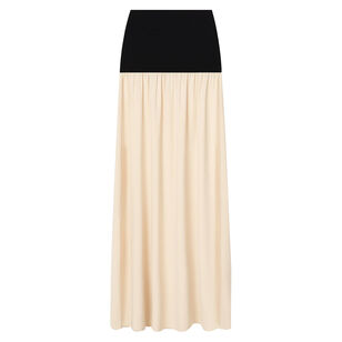 Ranee Jersey and Georgette Maxi Skirt