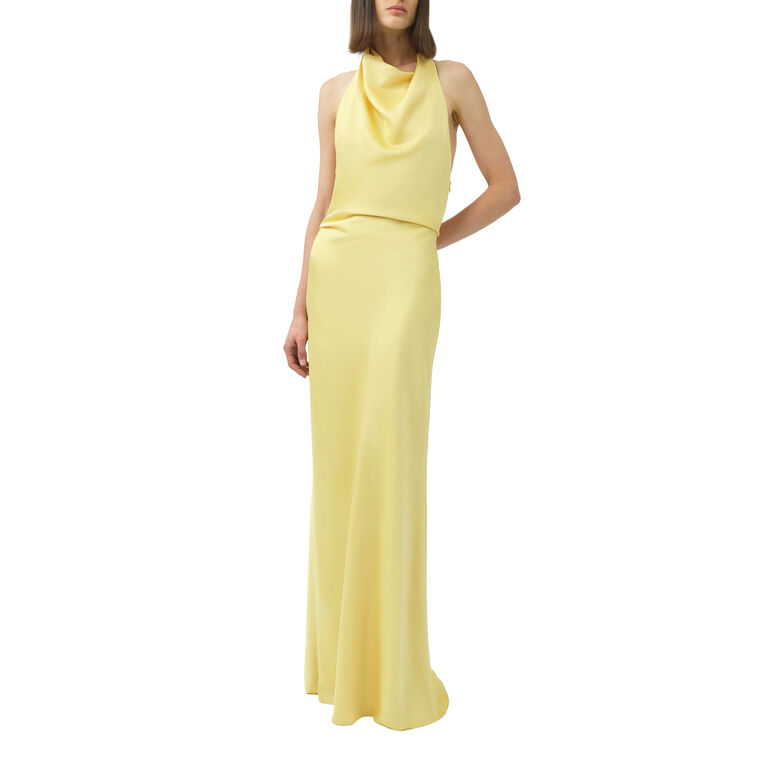 Reannon Draped Satin Gown image number null