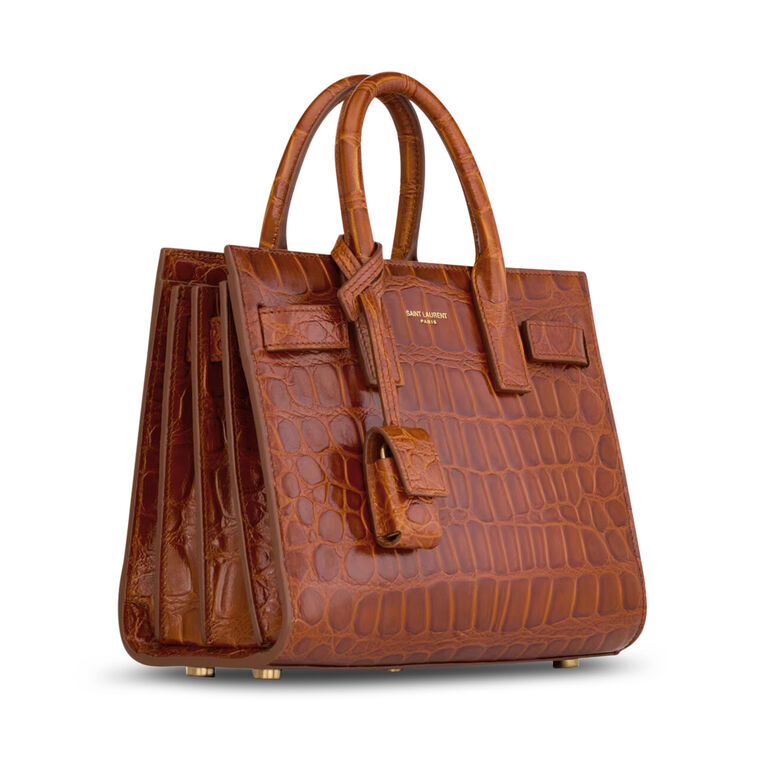 Nano Sac de Jour Bag In Crocodile-Embossed Leather image number null