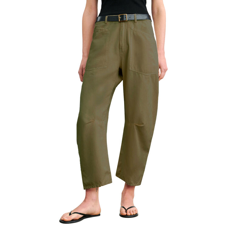 Shon Barrel Leg Linen Pant image number null