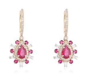 Ruby and Diamond Drop Earrings Ruby and Diamond Drop Earrings