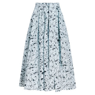 Austin Midi Skirt In Printed Poplin