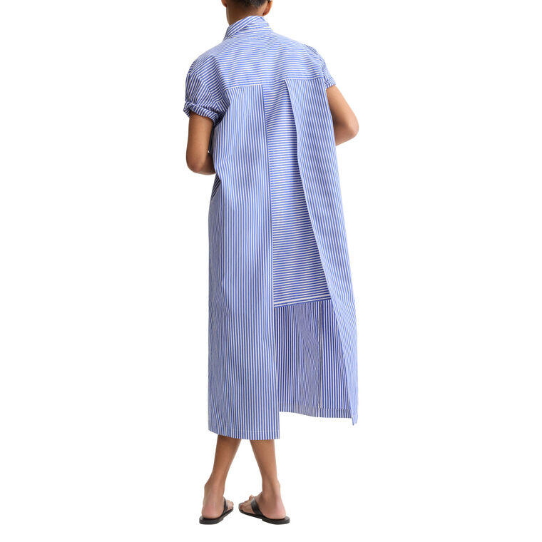 Emerson Short Sleeve Split Back Midi Shirt Dress image number null