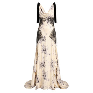 Sleeveless Handsketched Floral Antonella Gown