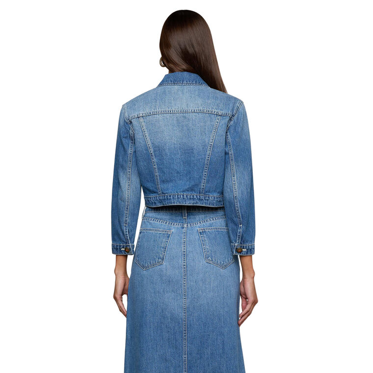 Koda Cropped Denim Jacket image number null