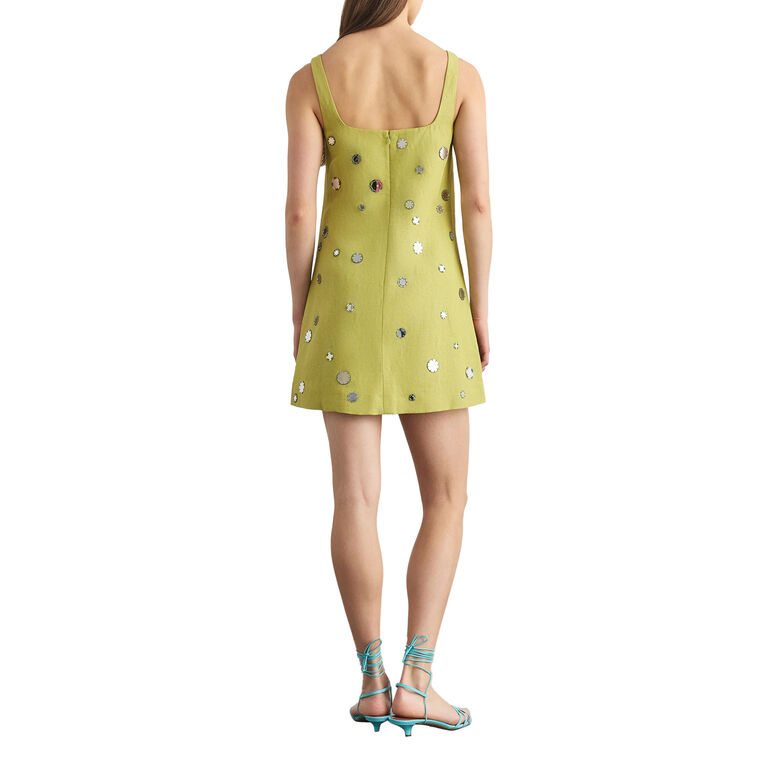 Barton Sleeveless Mirror Detail Mini Dress image number null