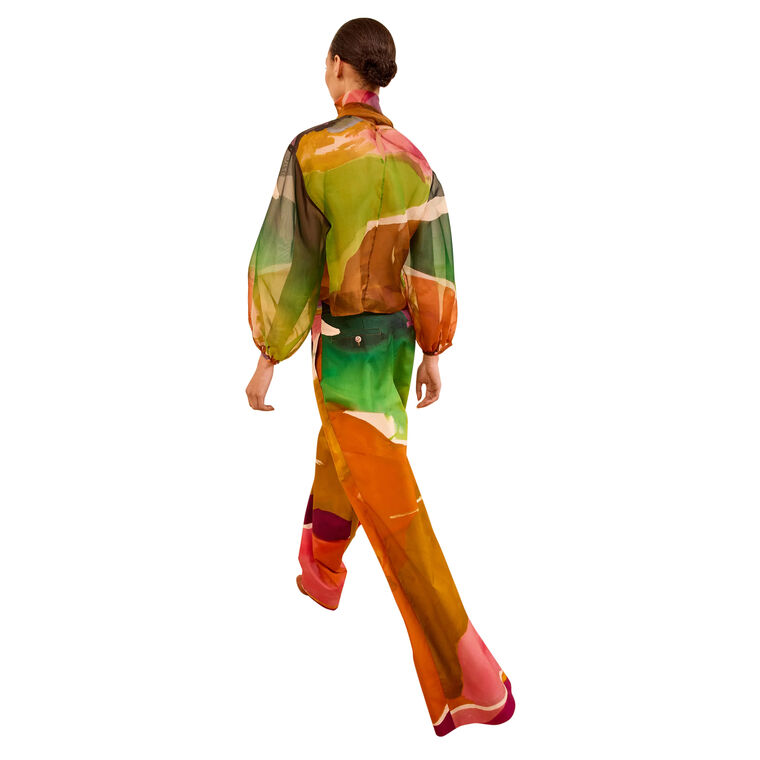 Anisa Long Sleeve Silk Organza Blouse image number null