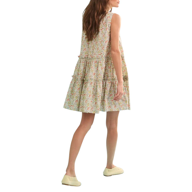 Fawn Sleeveless Floral Swing Mini Dress image number null