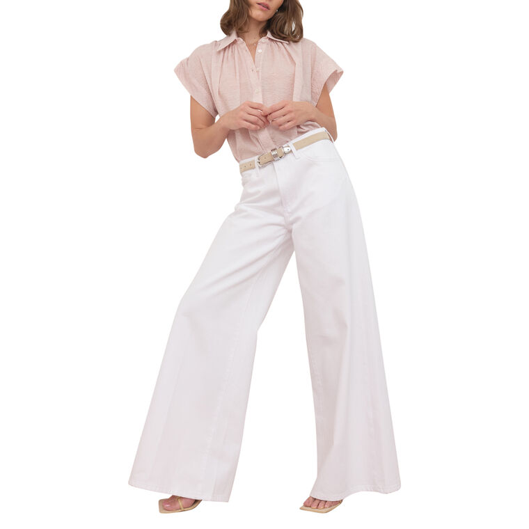Trinity Short Sleeve Button-Up Top image number null