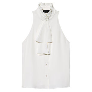 Felton Sleeveless Ruffle Collar Shirt