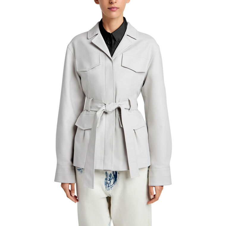 Indie Belted Jacket In Stretch Cotton image number null
