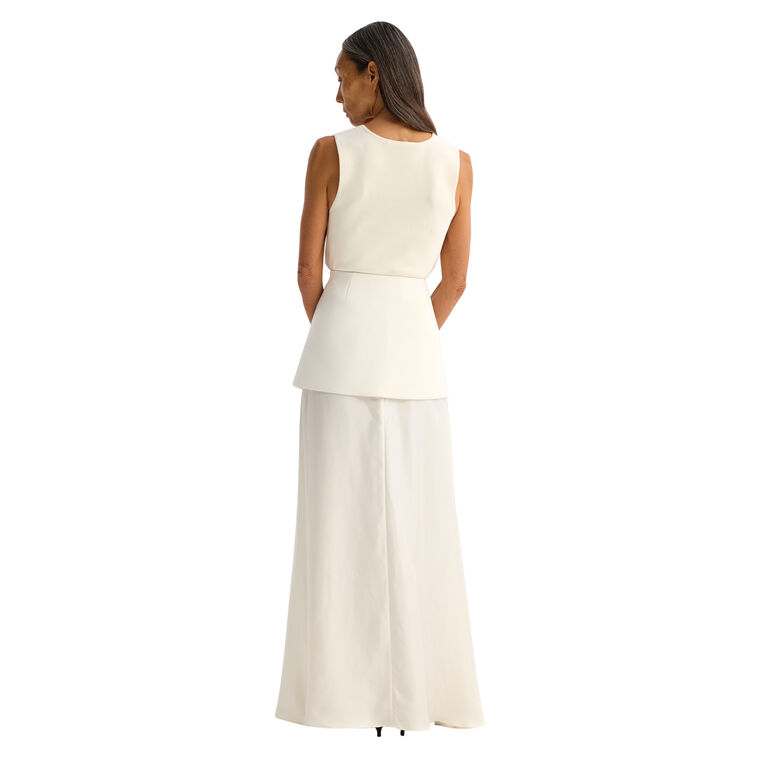 Fluid Silk Part Maxi Skirt image number null