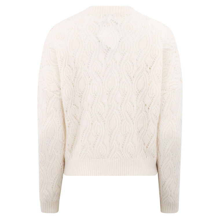 McKinnon Pointelle V-Neck Sweater image number null