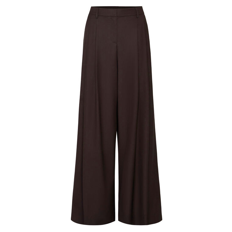 Didi Wide Leg Pant In Italian Wool Twill image number null