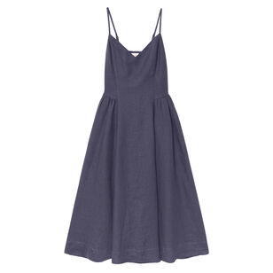 Bardot Sleeveless Poplin Drop Waist Midi Dress