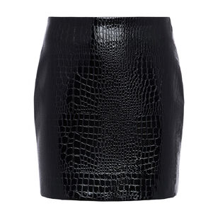 Gerard Croc-Embossed Vegan Leather Mini Skirt