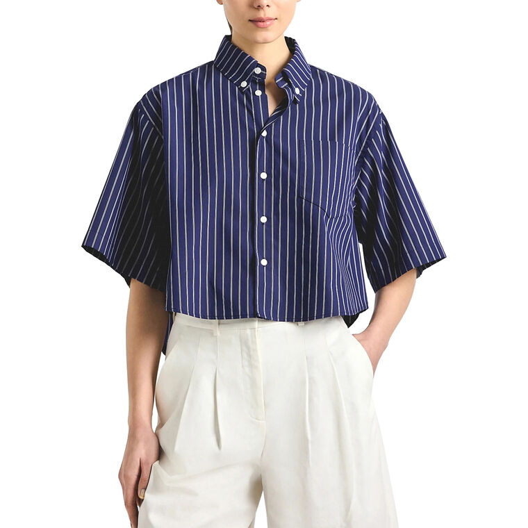 Ember Cropped Button Down Shirt image number null