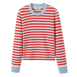 Suzette Striped Cashmere Crewneck Sweater