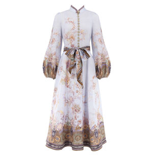 Luna Long Sleeve Button Midi Dress