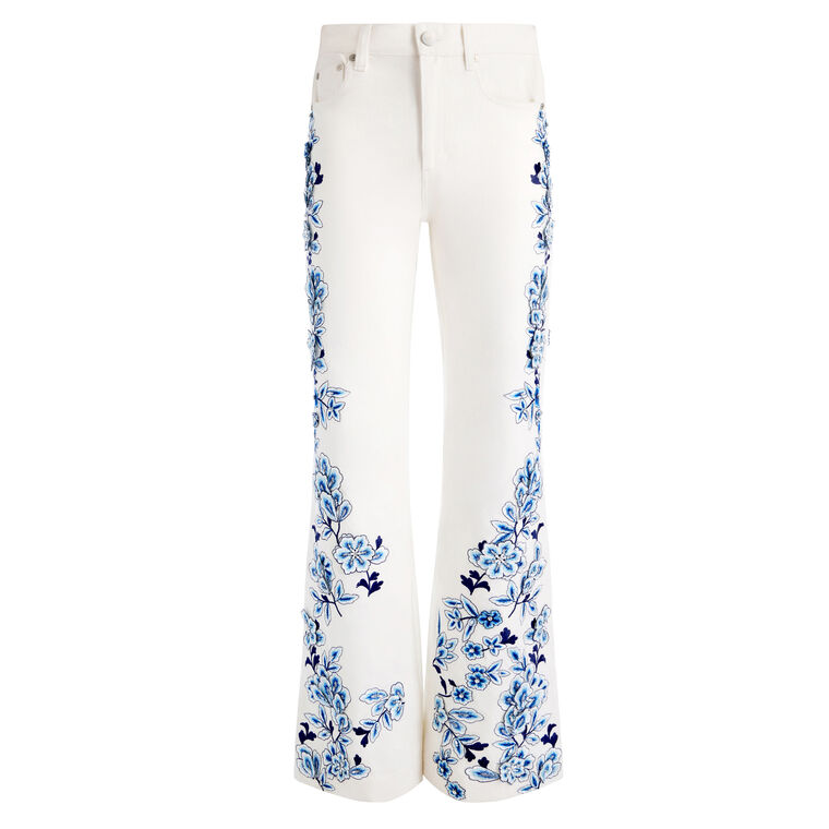 Weezy Wide-Leg Embroidery Jean image number null
