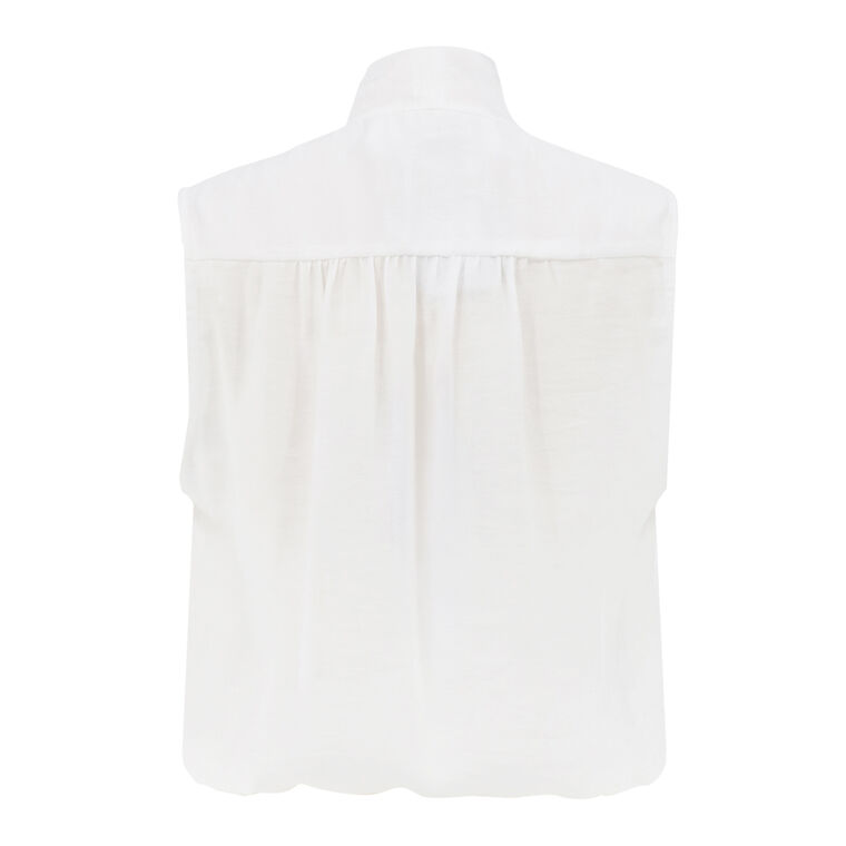 Amara Sleeveless Tie-Neck Shirt image number null