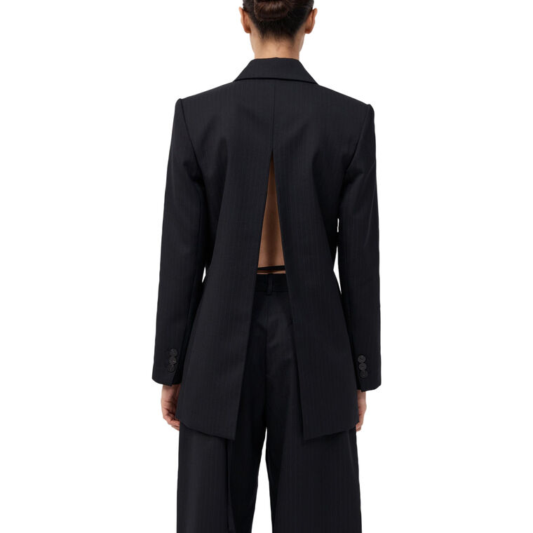 Split Back Single-Breasted Blazer image number null