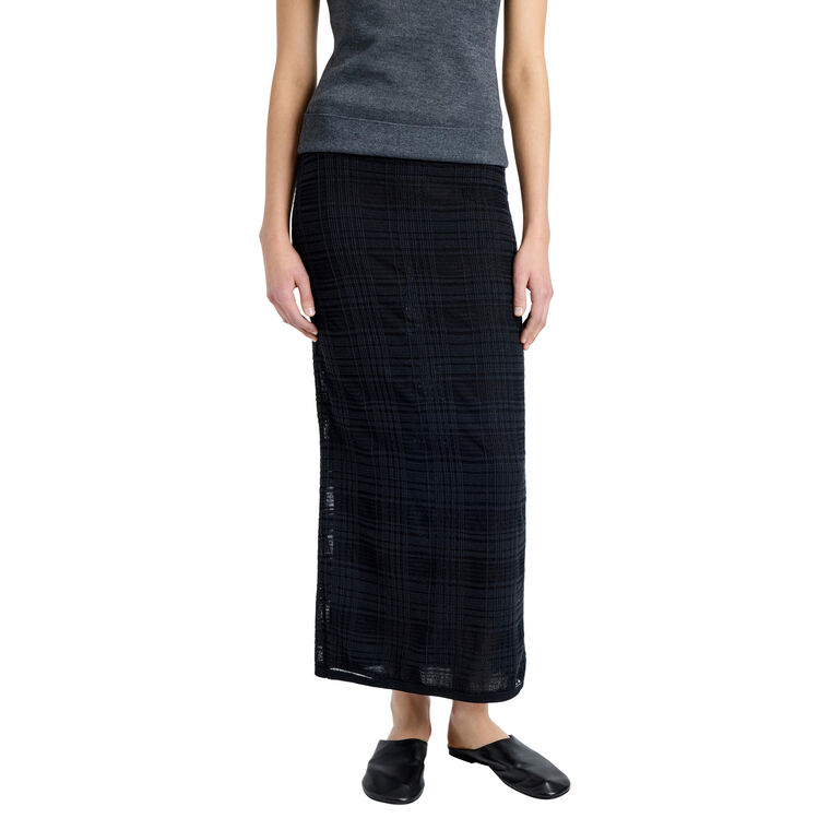 Elsa Skirt In Plaid Knits image number null