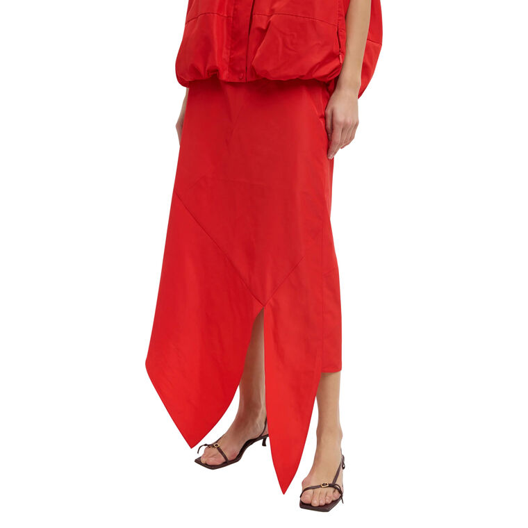 Italian Sporty Nylon Tie Midi Skirt image number null