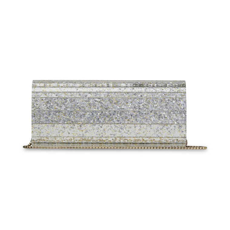 Sweetie Acrylic Glitter Clutch image number null