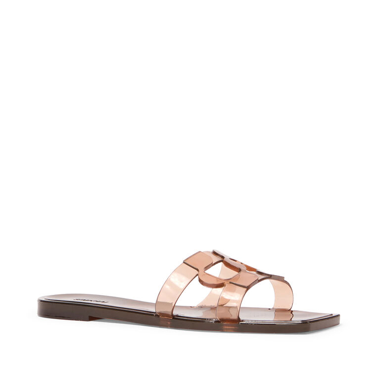 Simkhai Monogram Jelly Flat Slide Sandal image number null