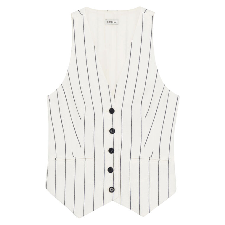 Sabina Button-Front Vest image number null