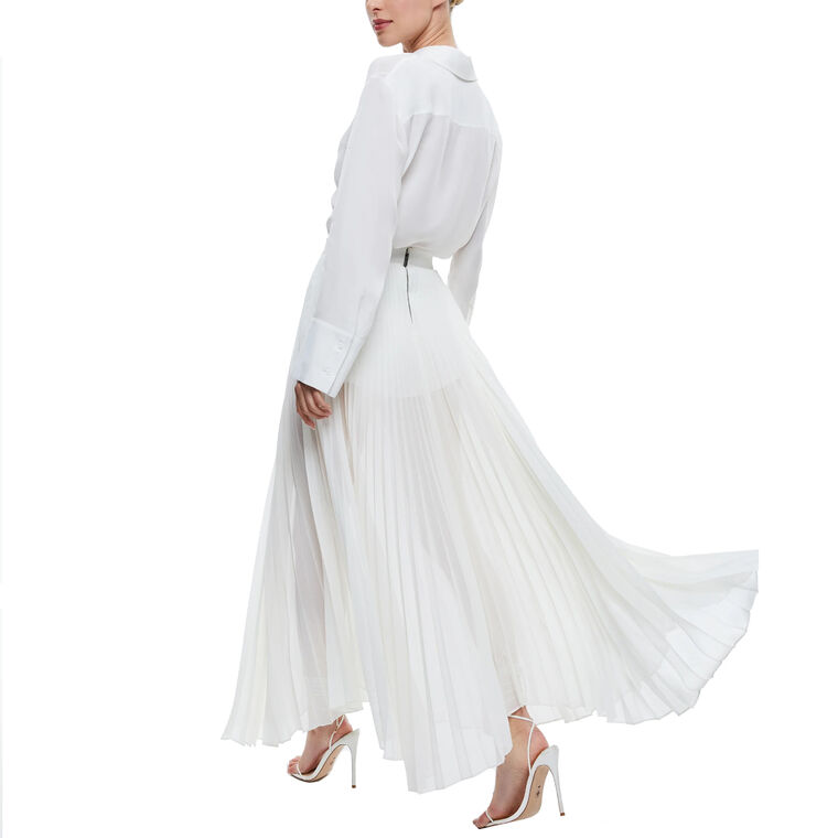 Katz Sunburst Pleated Maxi Skirt With Hot Pant image number null